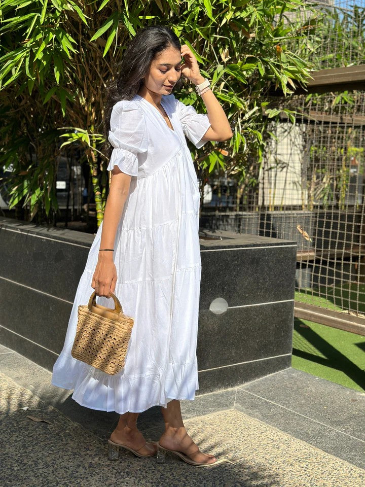 Snowwhite Fairytale MIDI Dress with Lining