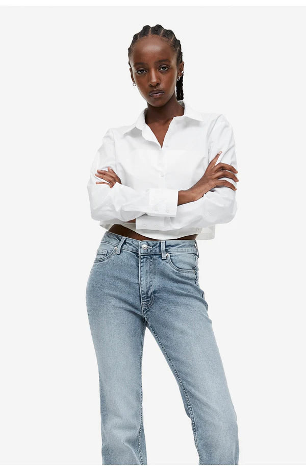 Lightblue flare High Jeans