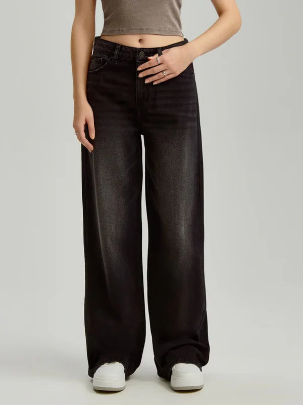 black wash wide leg Jeans