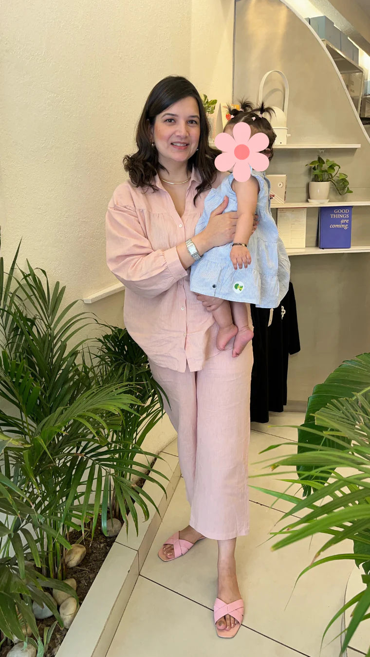 Premium Linen Co-ord Set in Rose Pink