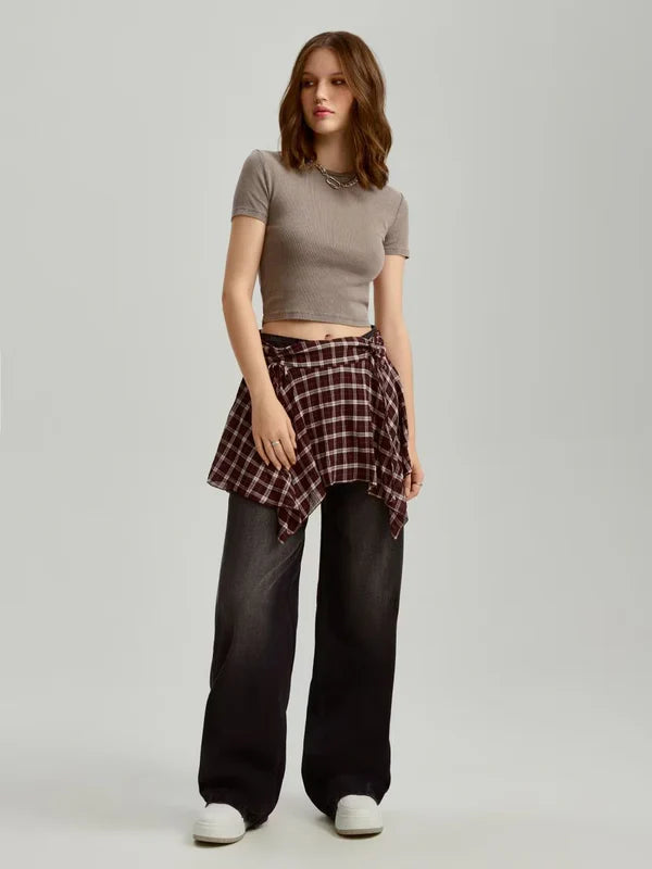 black wash wide leg Jeans