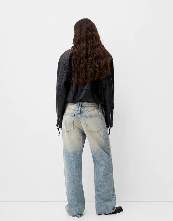 The Catty Vintage Unisex Baggy Jeans (Light Grey)