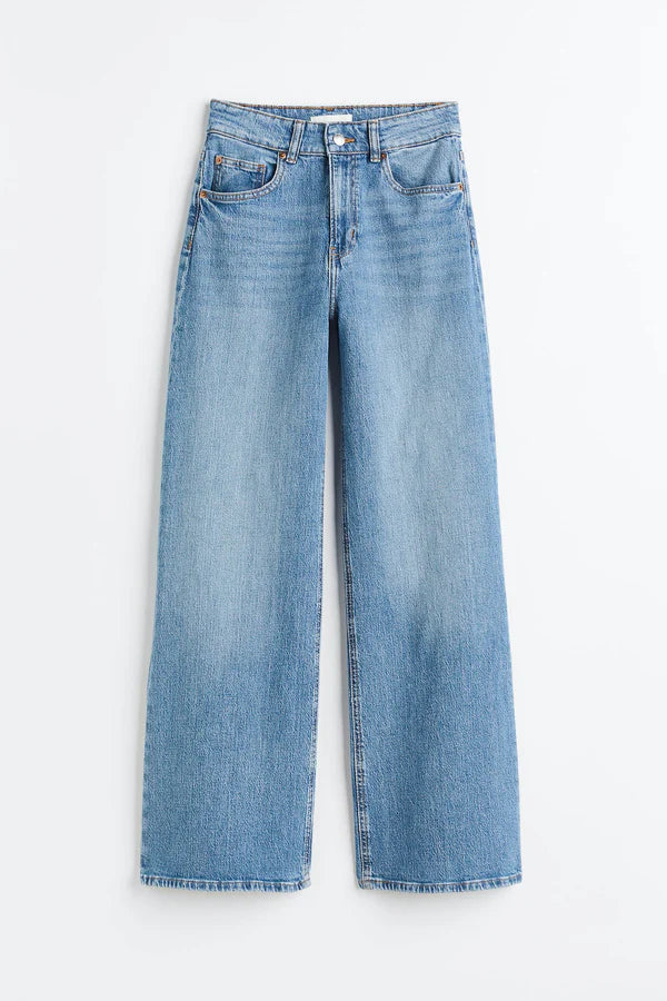 Highwaist wide leg denim