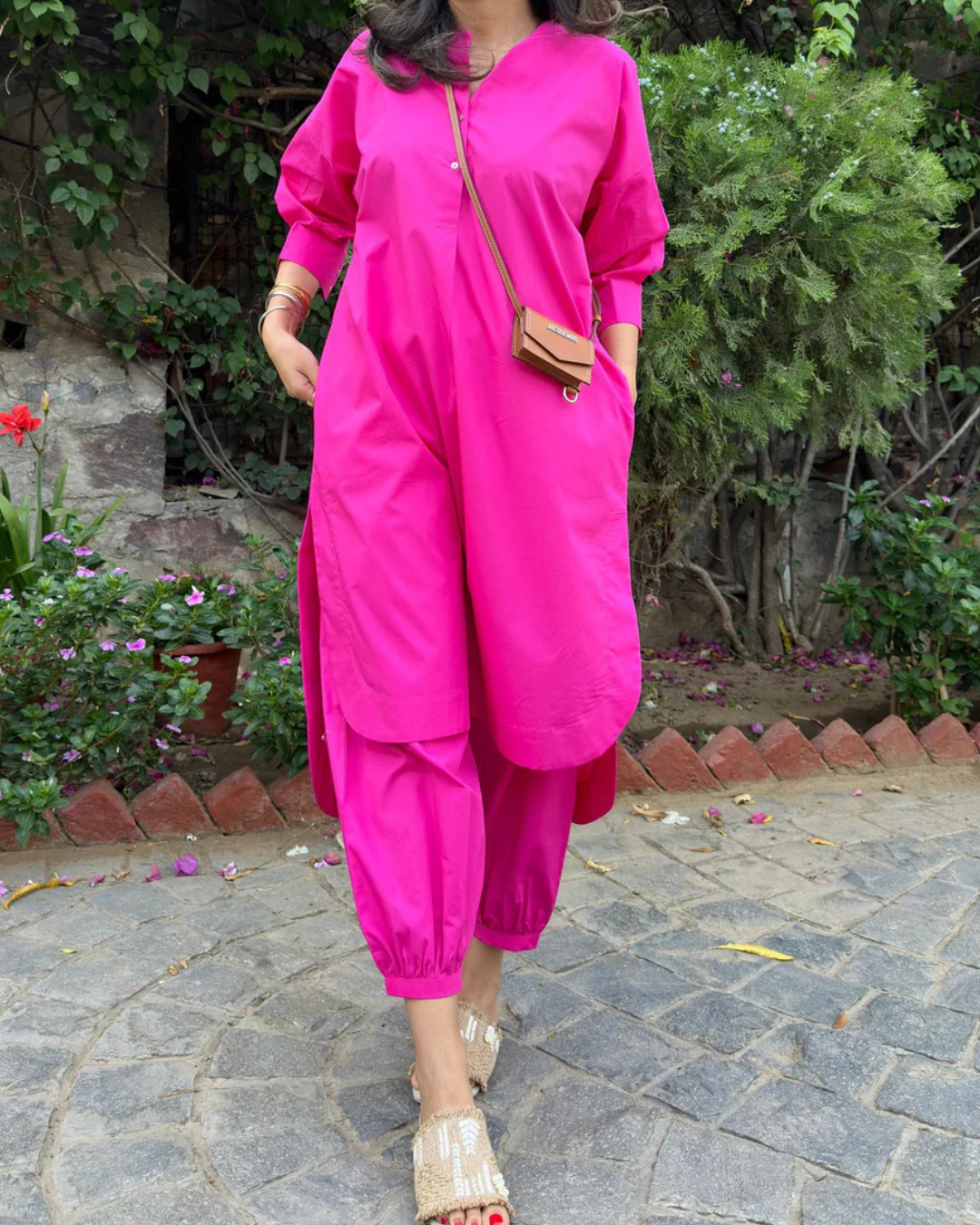 Hot Pink Cotton Coord Set