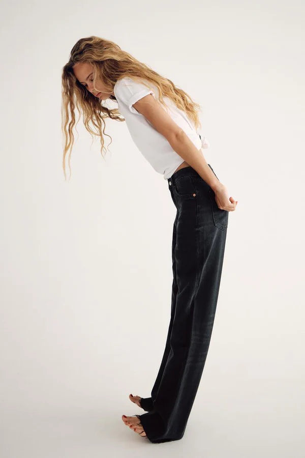 Coal Black High-Rise Denim