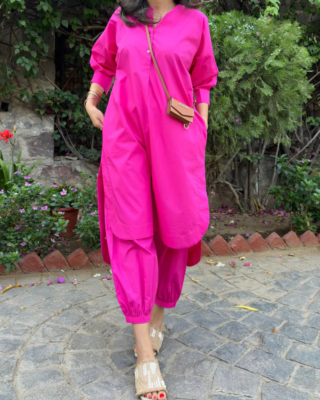 Hot Pink Cotton Coord Set