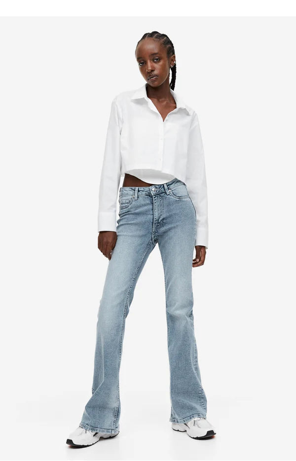 Lightblue flare High Jeans