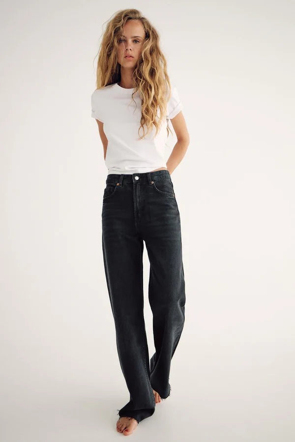 Coal Black High-Rise Denim