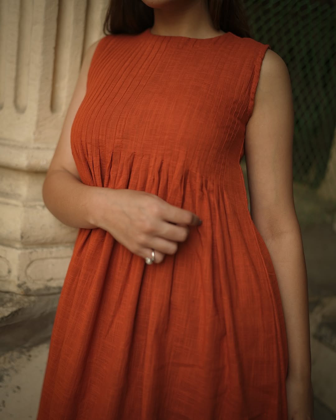 BURNT ORANGE KURTA SET