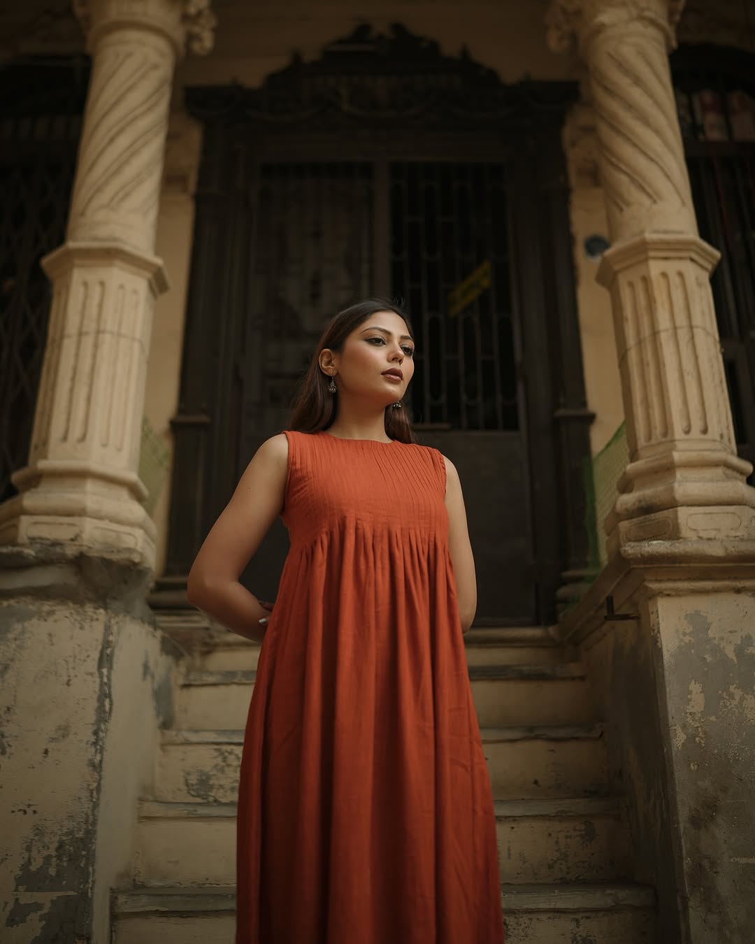 BURNT ORANGE KURTA SET