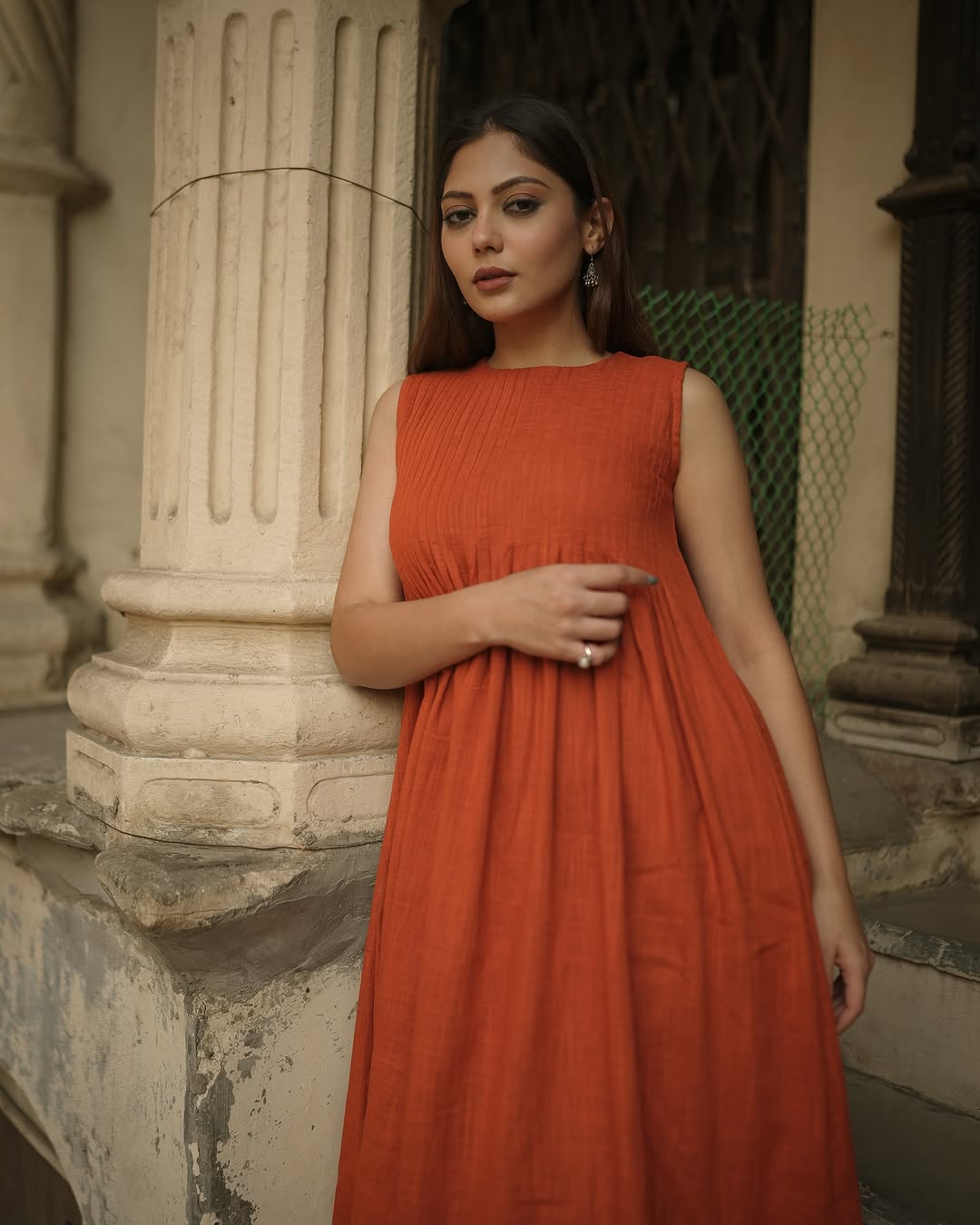 BURNT ORANGE KURTA SET