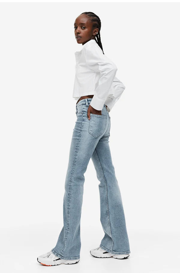 Lightblue flare High Jeans