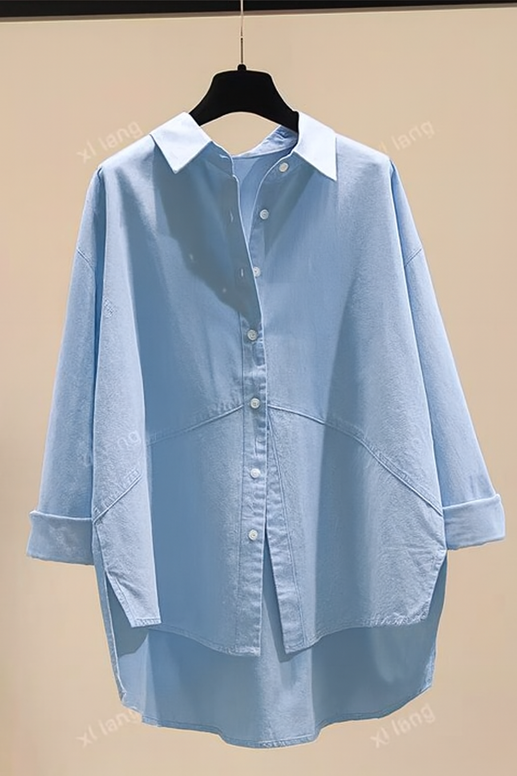 Women's Simple Solid Color Daily Wear Buttoned Shirt,Long Sleeve Tops