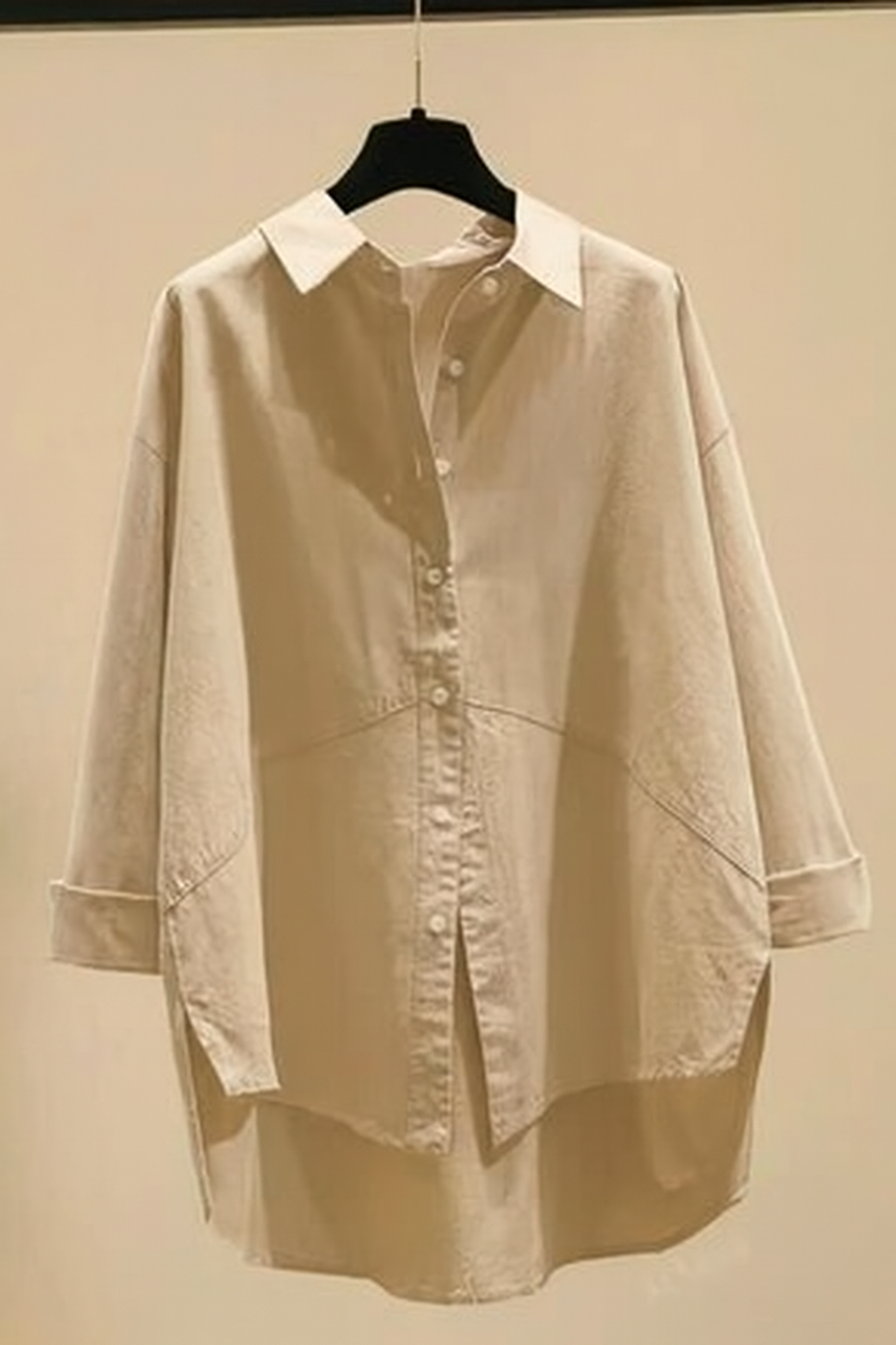 Women's Simple Solid Color Daily Wear Buttoned Shirt,Long Sleeve Tops