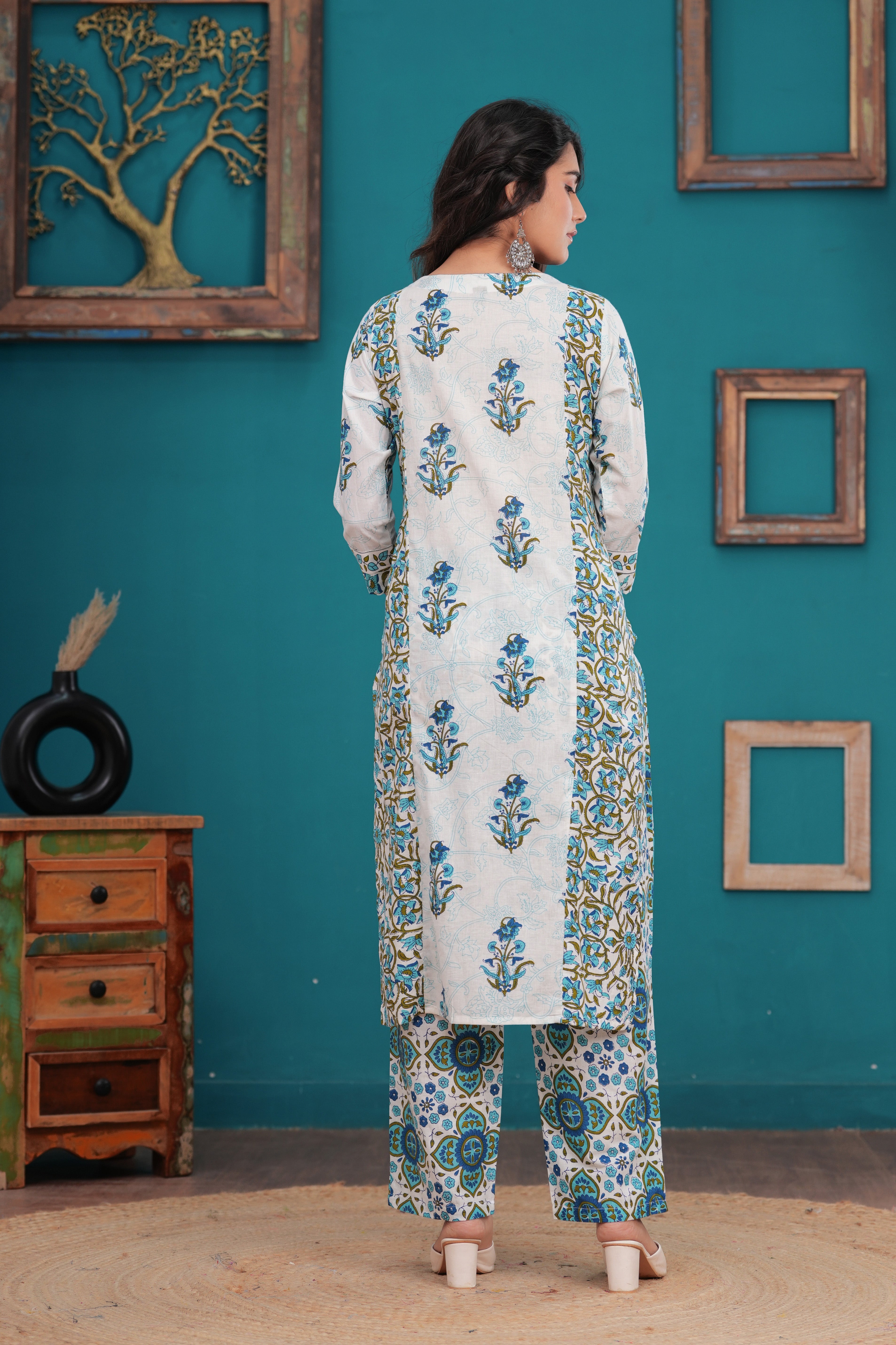Women Pure Cotton Kurta Pant Dupatta Set