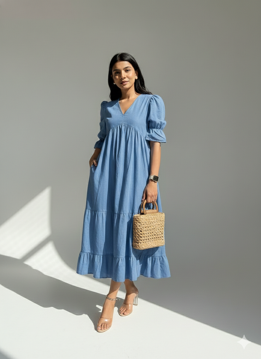 Denim MIDI Dress
