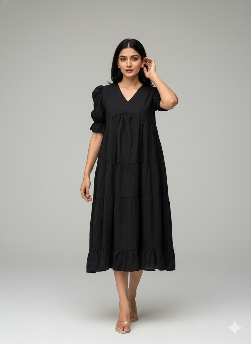 Blackberry Fairytale MIDI Dress