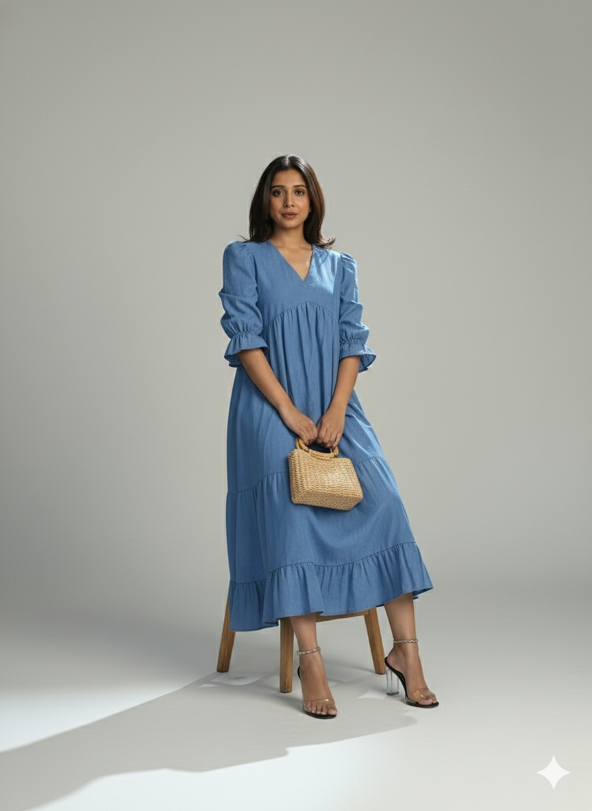 Denim MIDI Dress