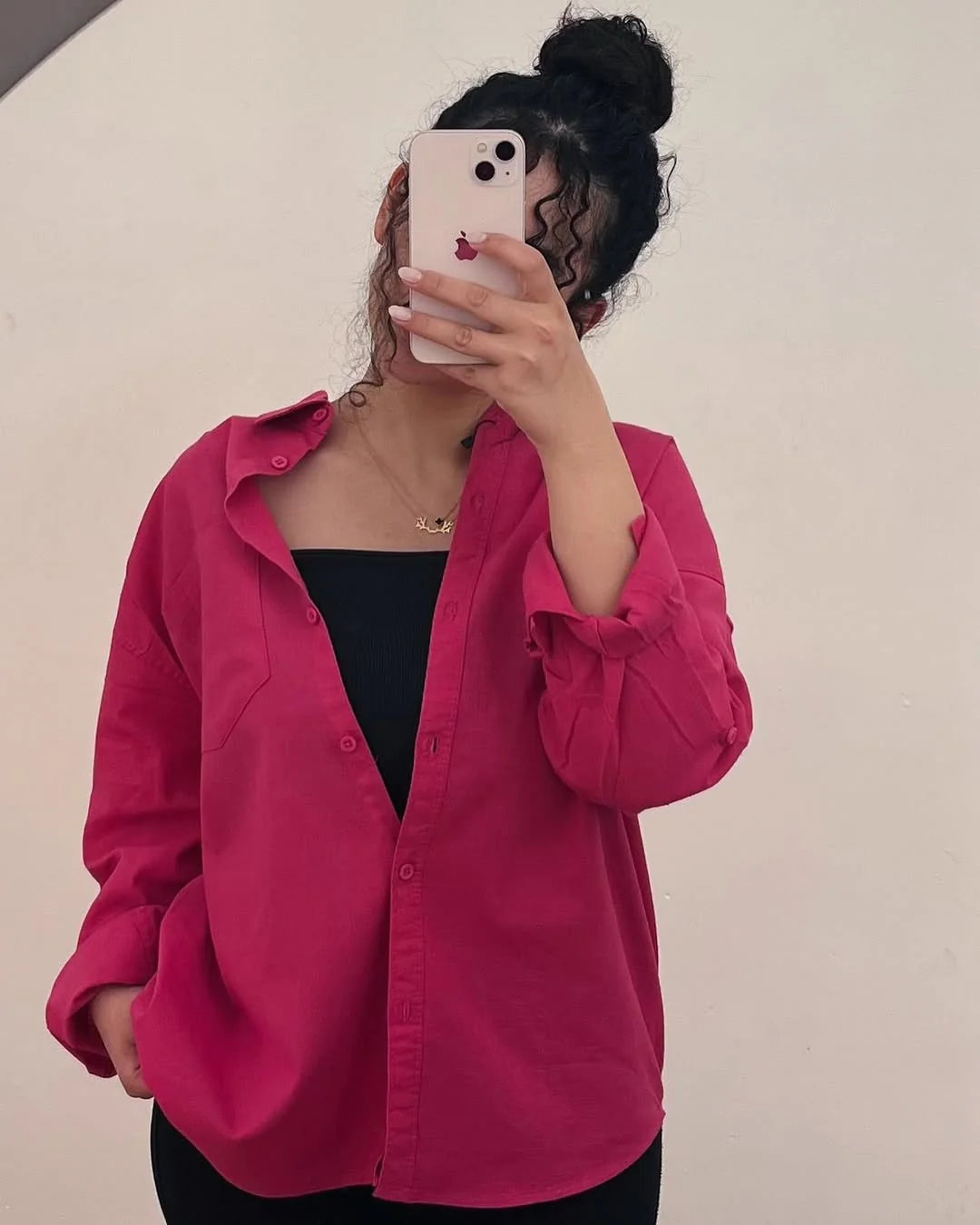 Pink Luxury Cotton Shirt