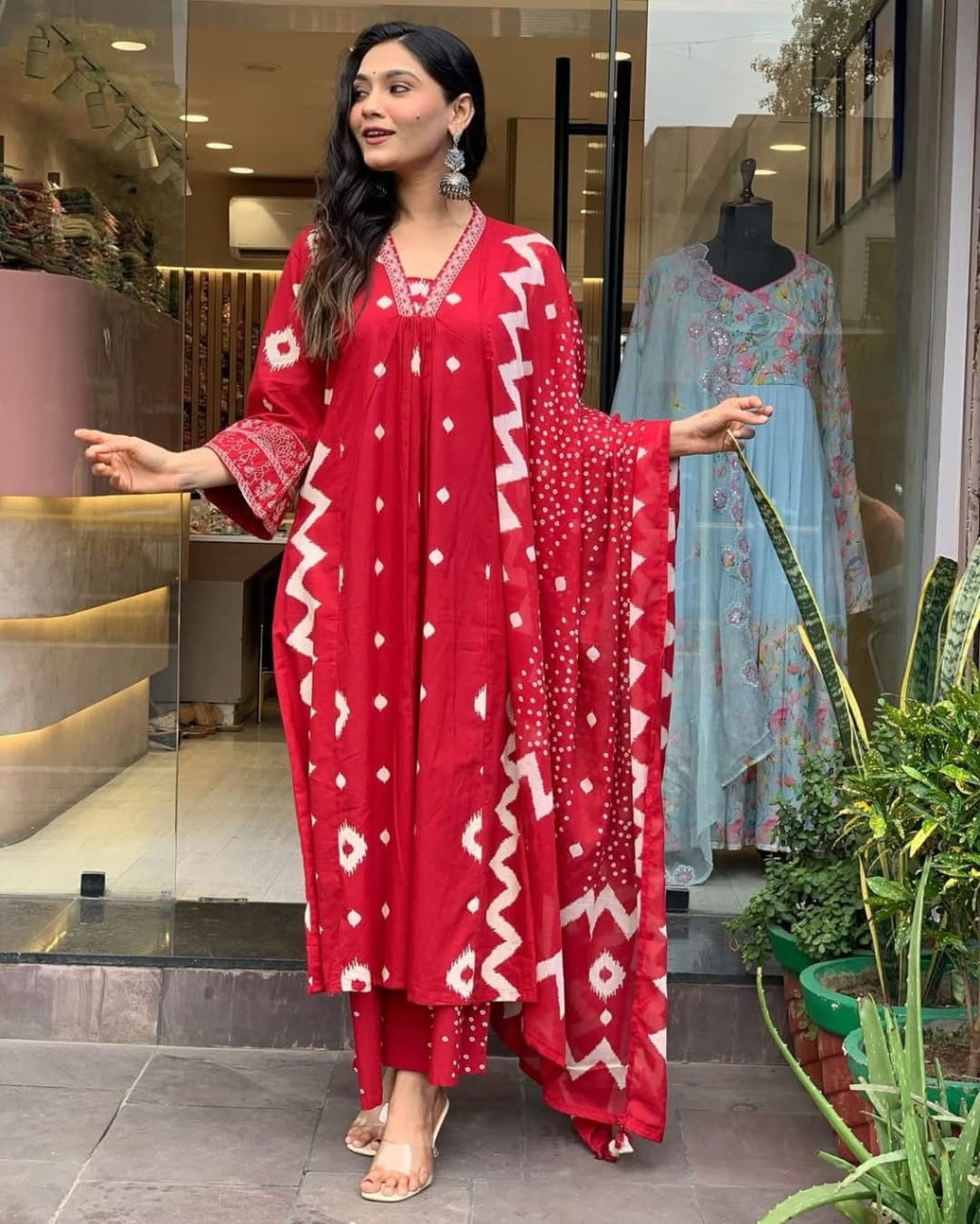 Red Zigzag Dress