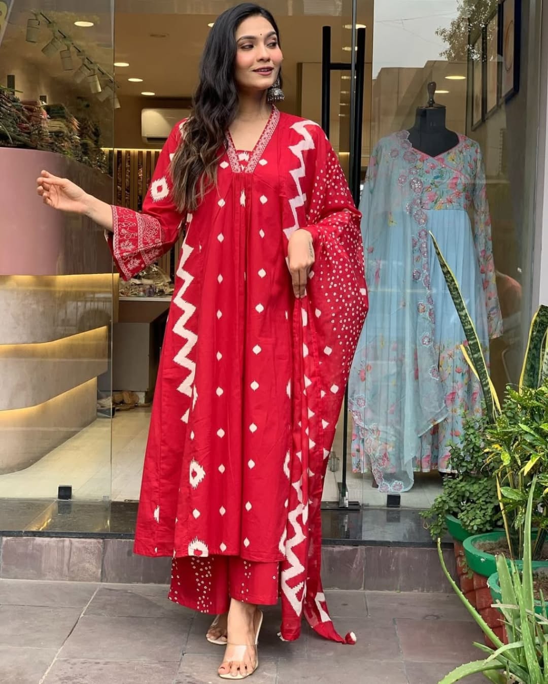 Red Zigzag Dress