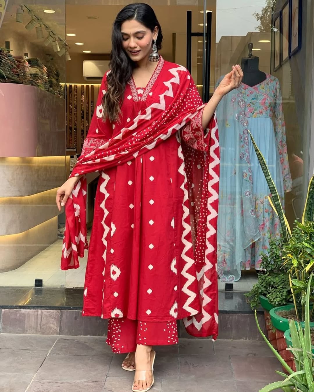 Red Zigzag Dress