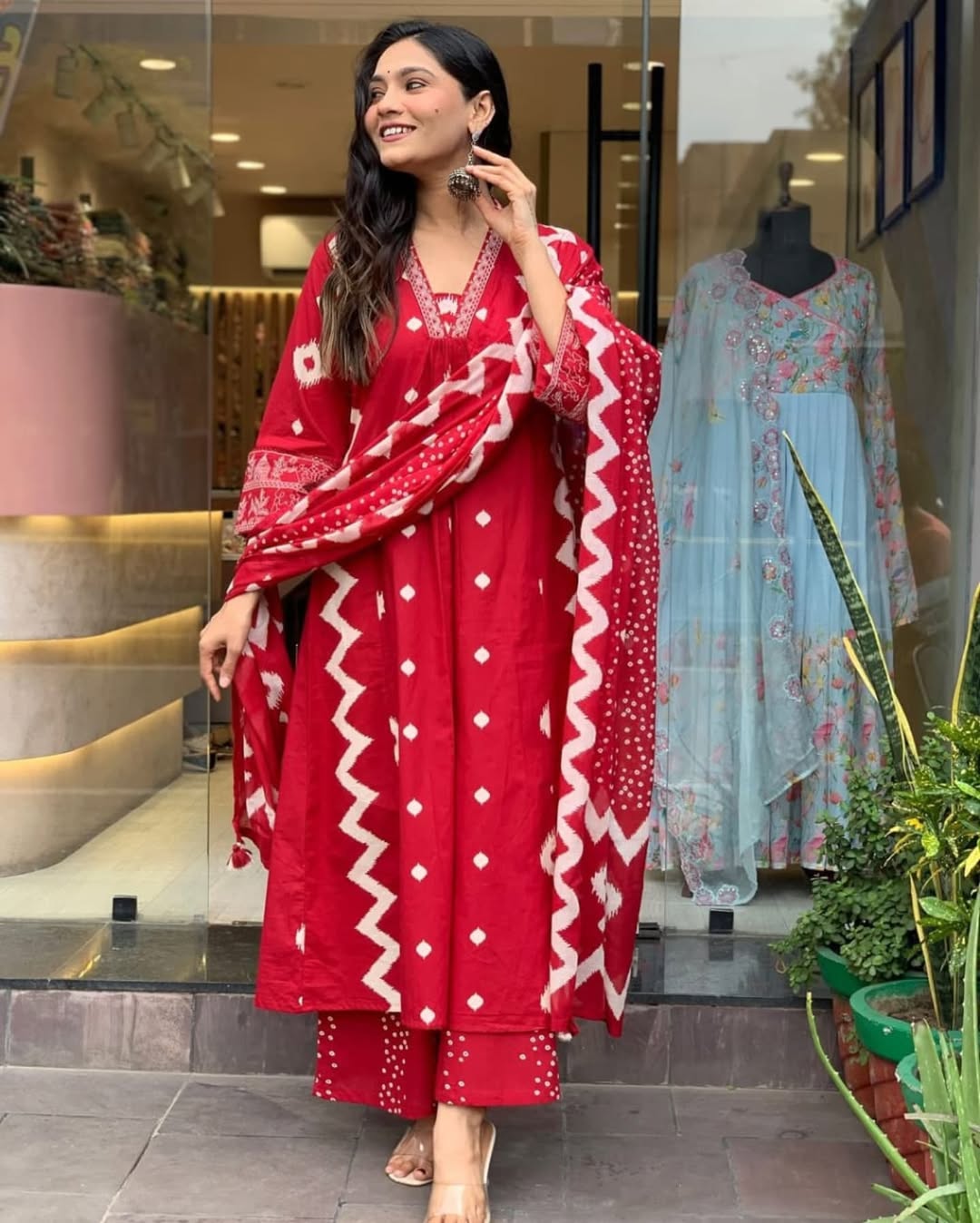 Red Zigzag Dress