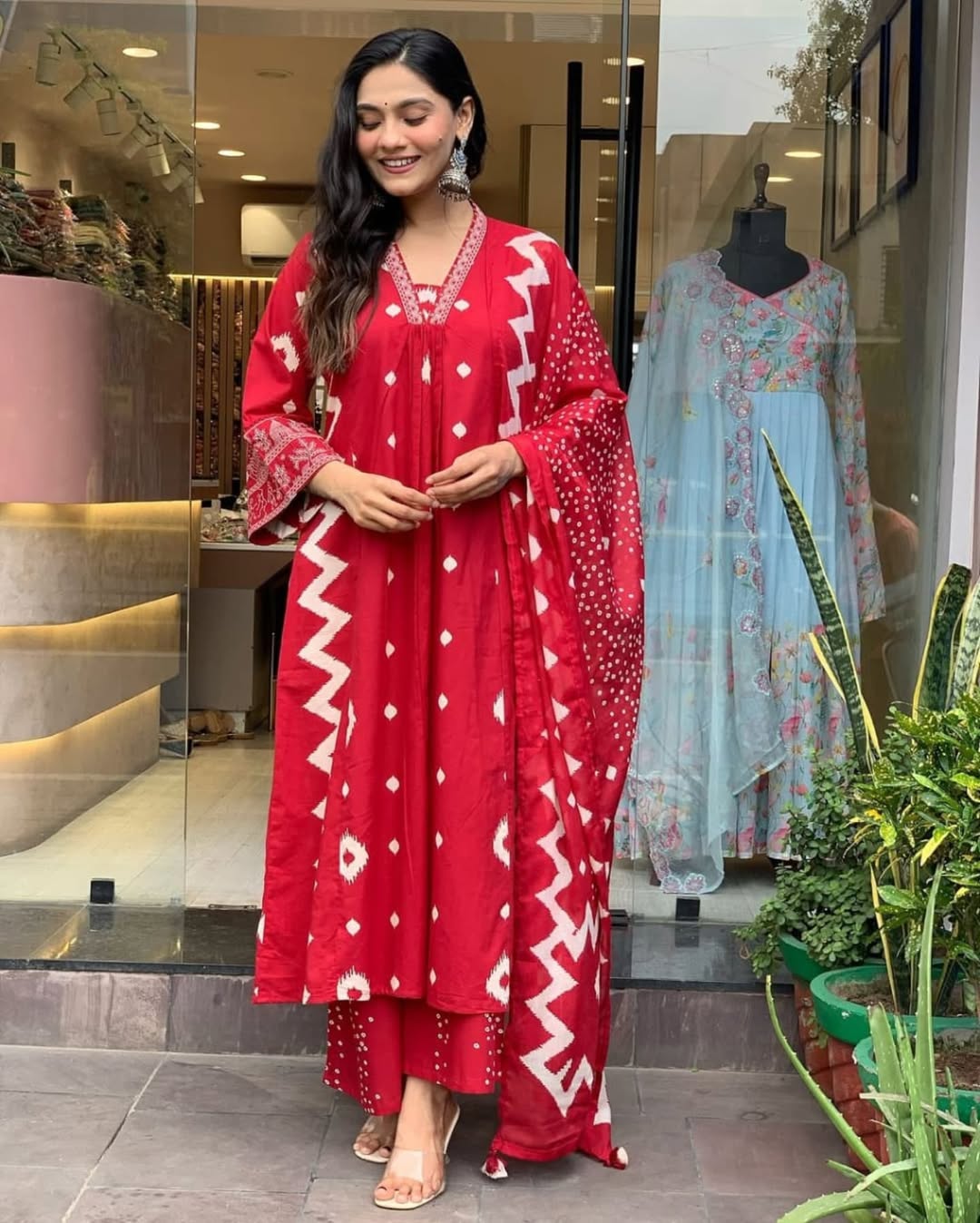 Red Zigzag Dress