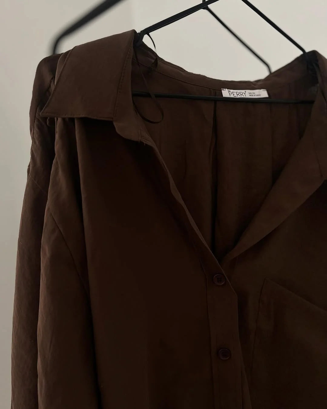 Brown Luxury Cotton Shirt