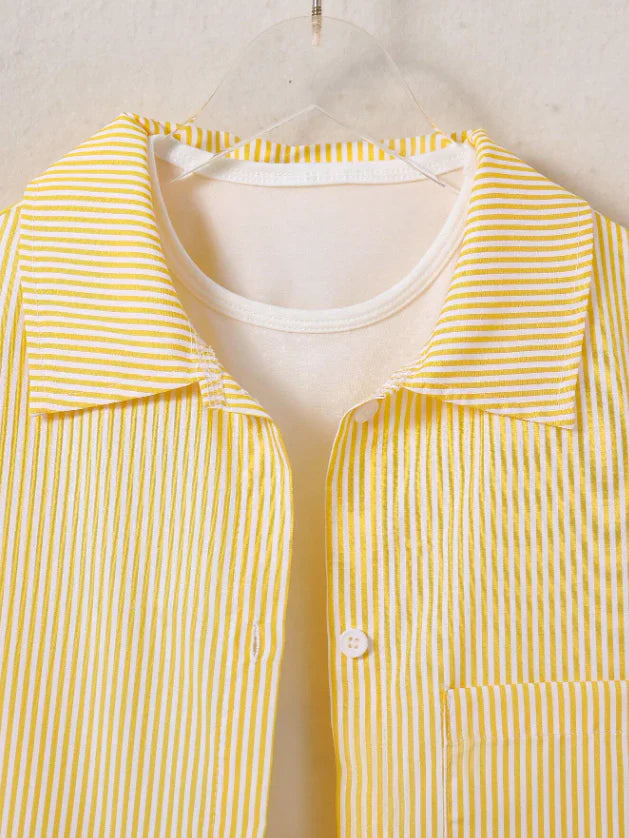 Girls Striped Sun Protection Shirt Korean Style Spring/Summer