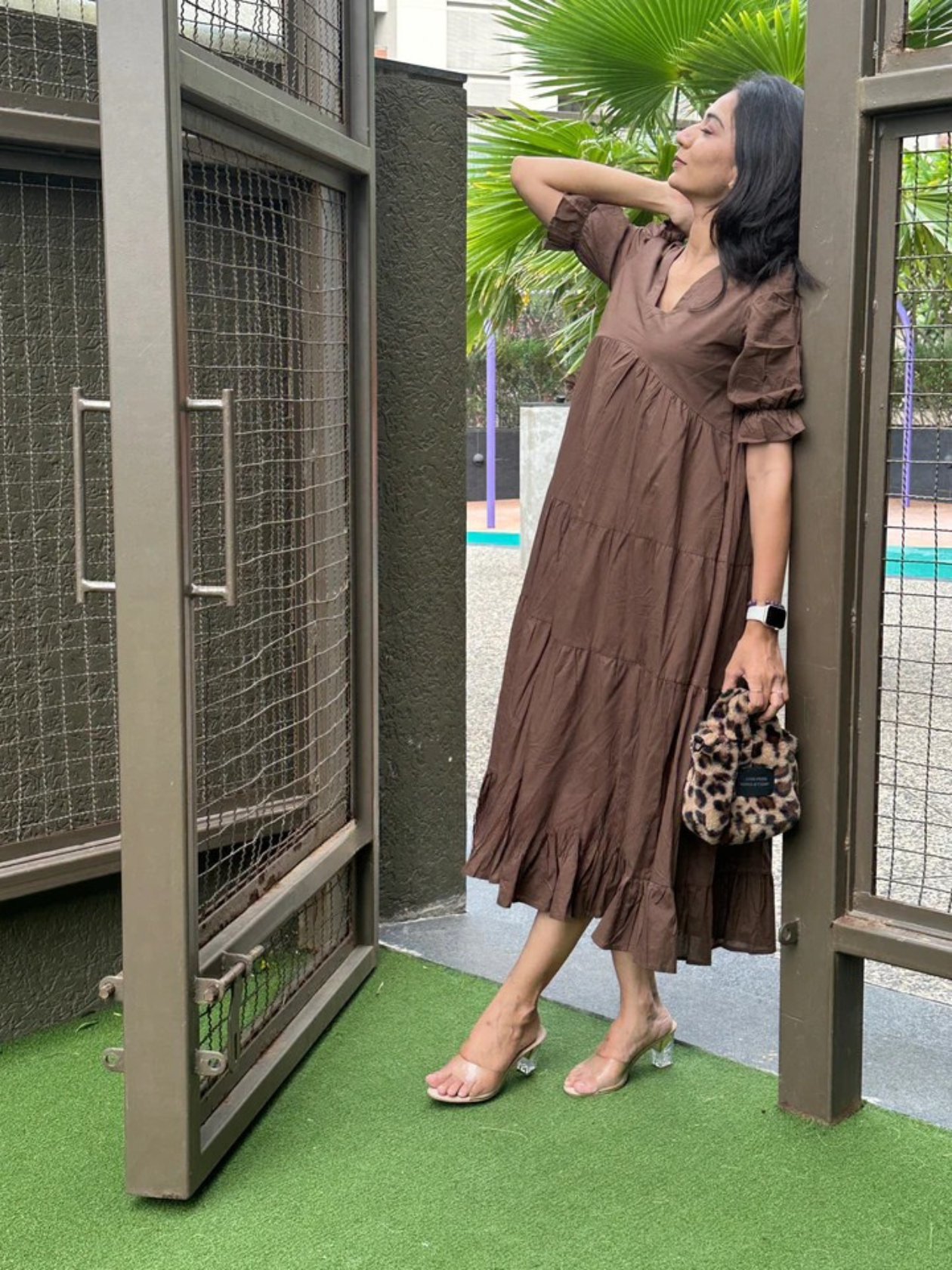 Chocolate MIDI Fairytale Dress with Lining