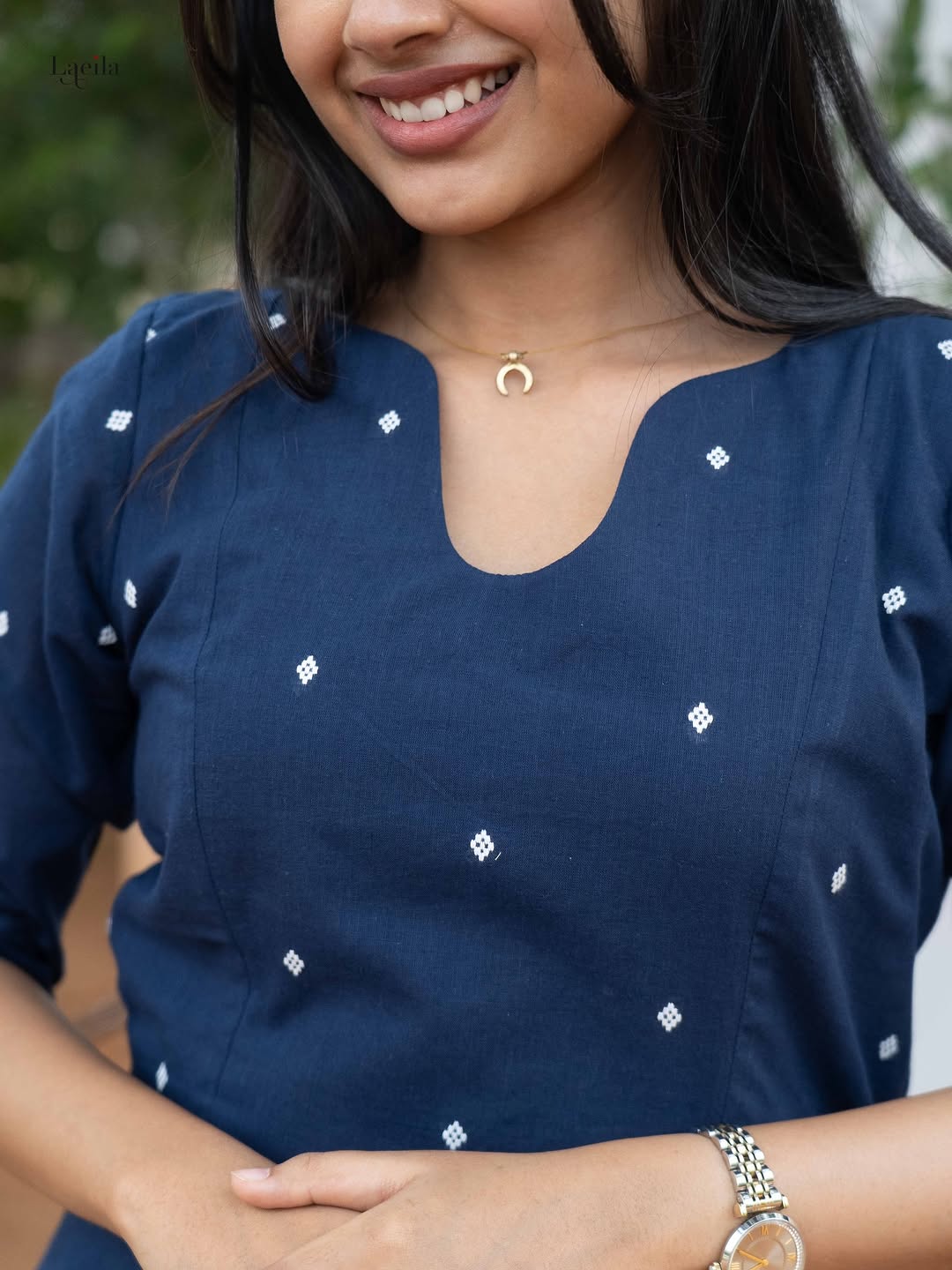 Elegant Navy Blue Embroidered Flared Kurta Pant Set for Women