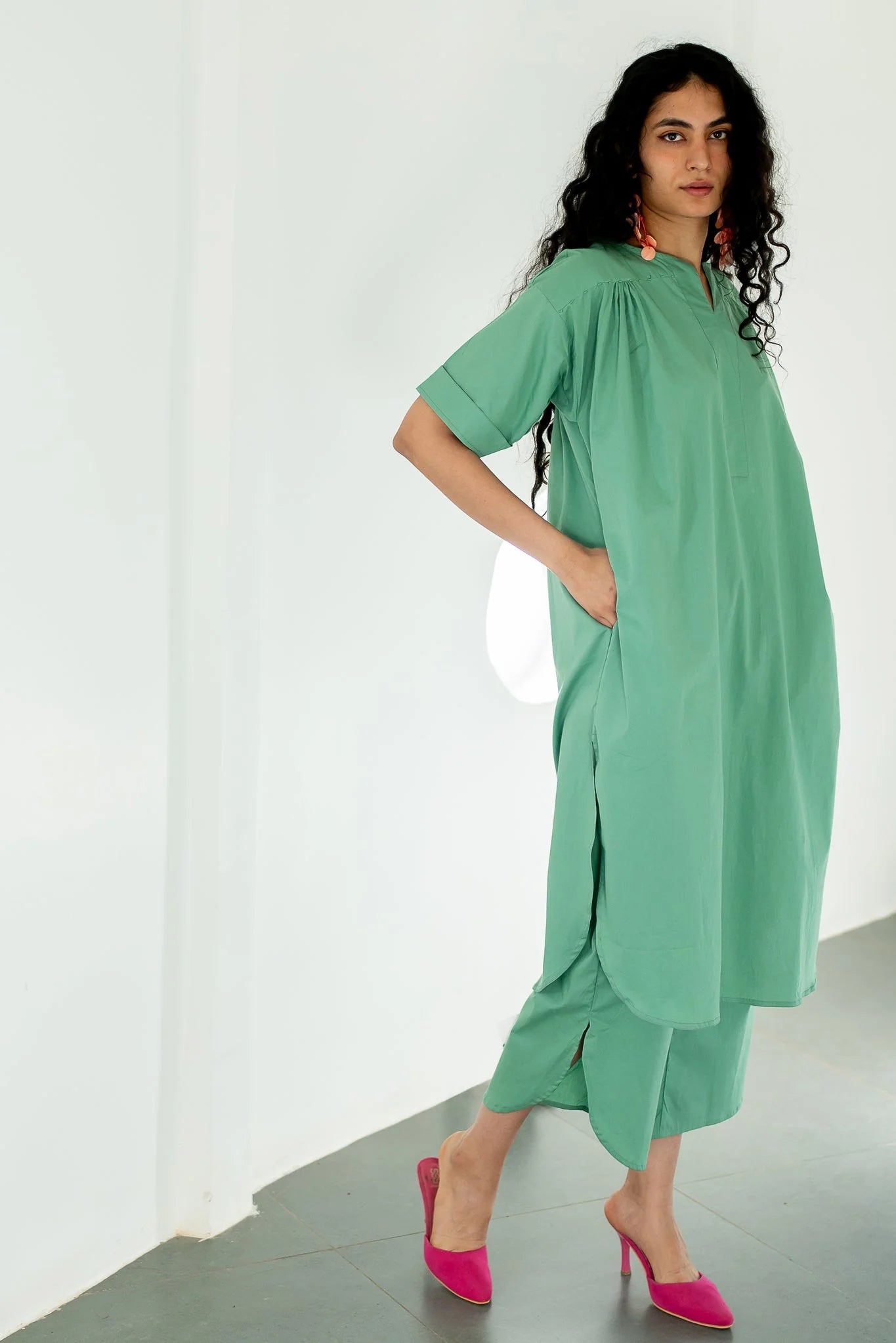 Meadows green Tunic with Pants