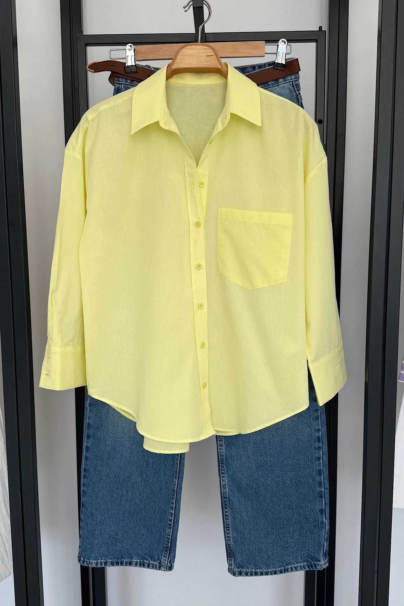 Must Have Bamboo Poplin Shirt Yellow