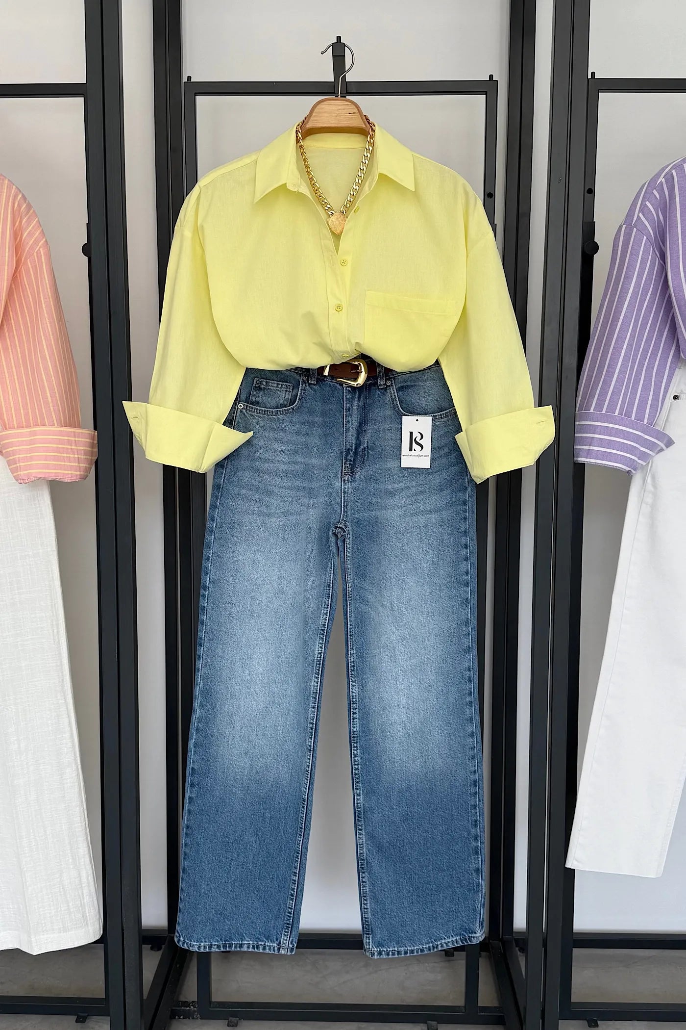 Must Have Bamboo Poplin Shirt Yellow