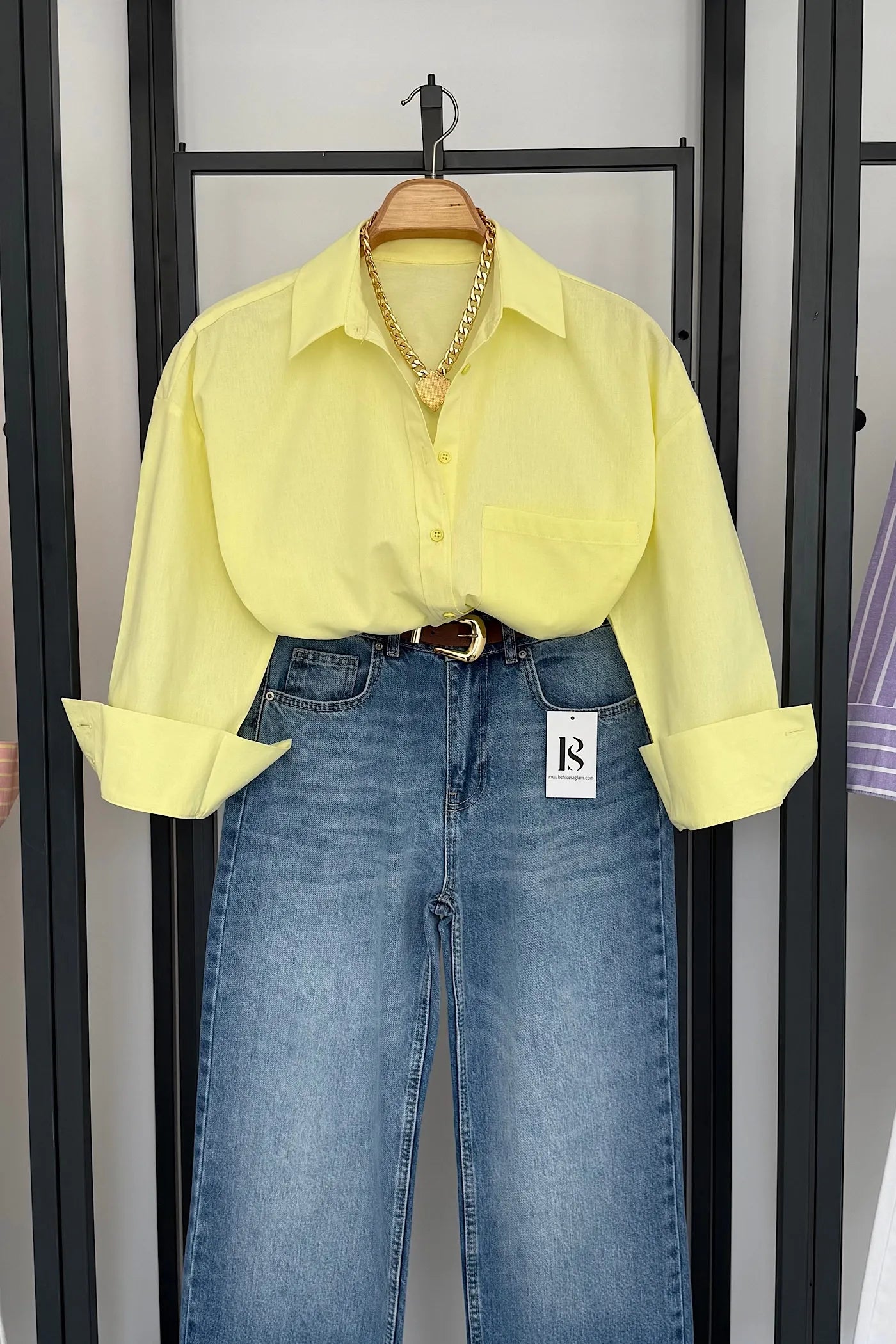 Must Have Bamboo Poplin Shirt Yellow
